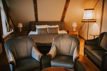 Фото номера Улучшенный двухместный номер с 1 кроватью Отель Boutique Hotel Virkas muiža г. Кулдига 5